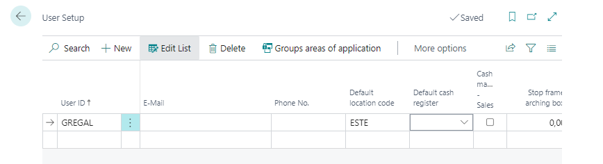 User Setup