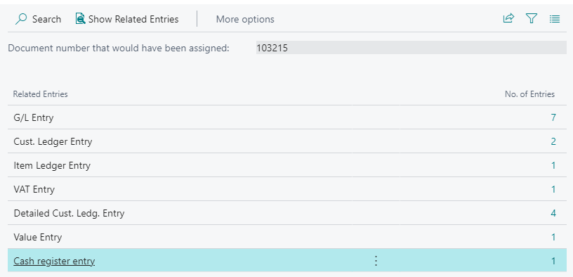Cash entries posting preview